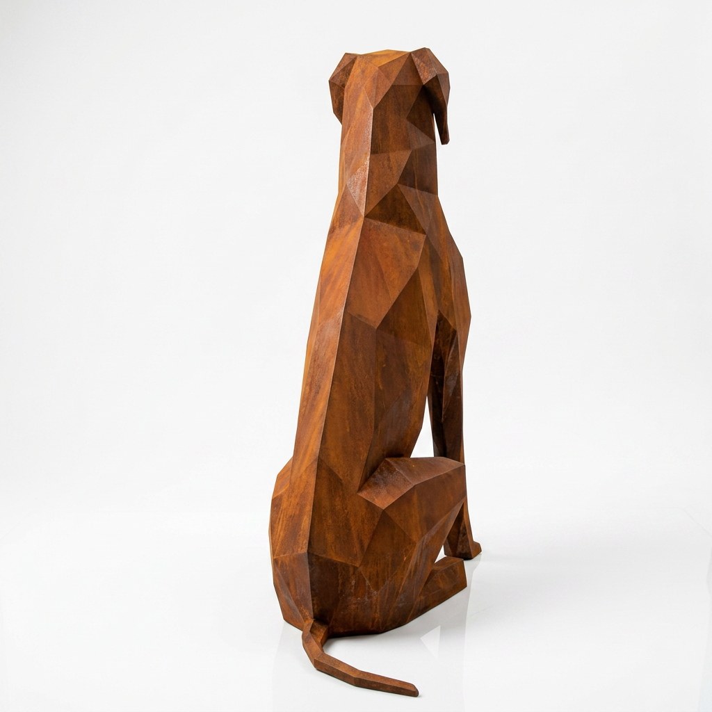 Grande Sculpture Chien Allemand Origami - Sculpture Origami