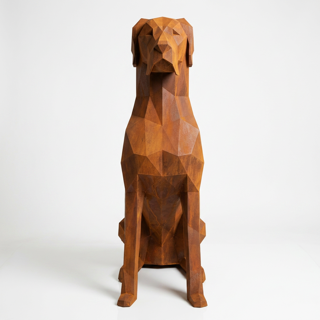 Grande Sculpture Chien Allemand Origami - Sculpture Origami