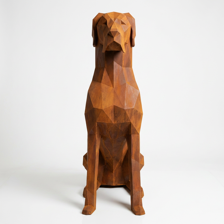 Grande Sculpture Chien Allemand Origami - Sculpture Origami