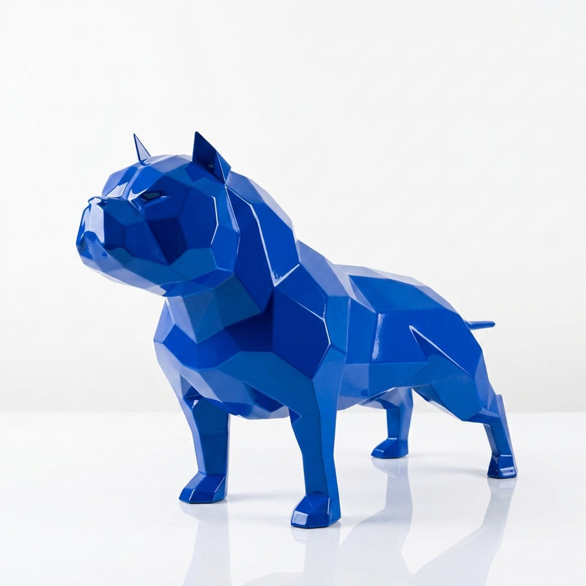 Sculpture Chien American Bully Facettée - Sculpture Origami