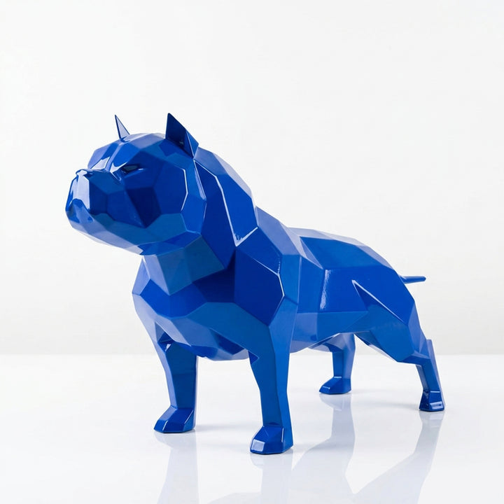 Sculpture Chien American Bully Facettée - Sculpture Origami