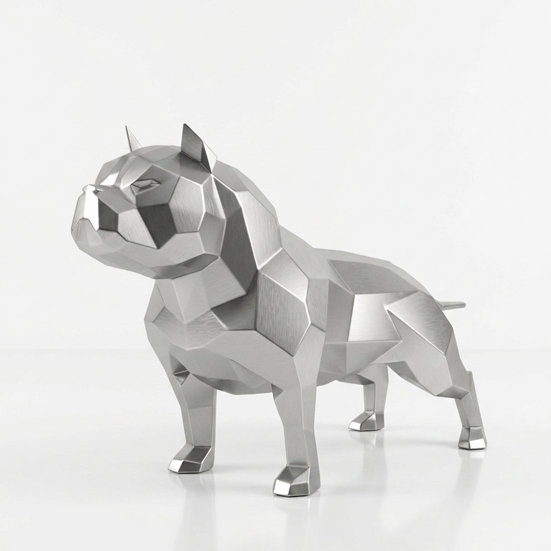 Sculpture Chien American Bully Facettée - Sculpture Origami