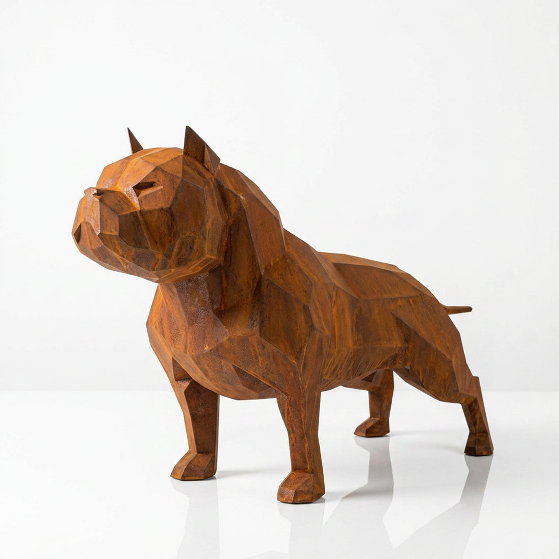 Sculpture Chien American Bully Facettée - Sculpture Origami