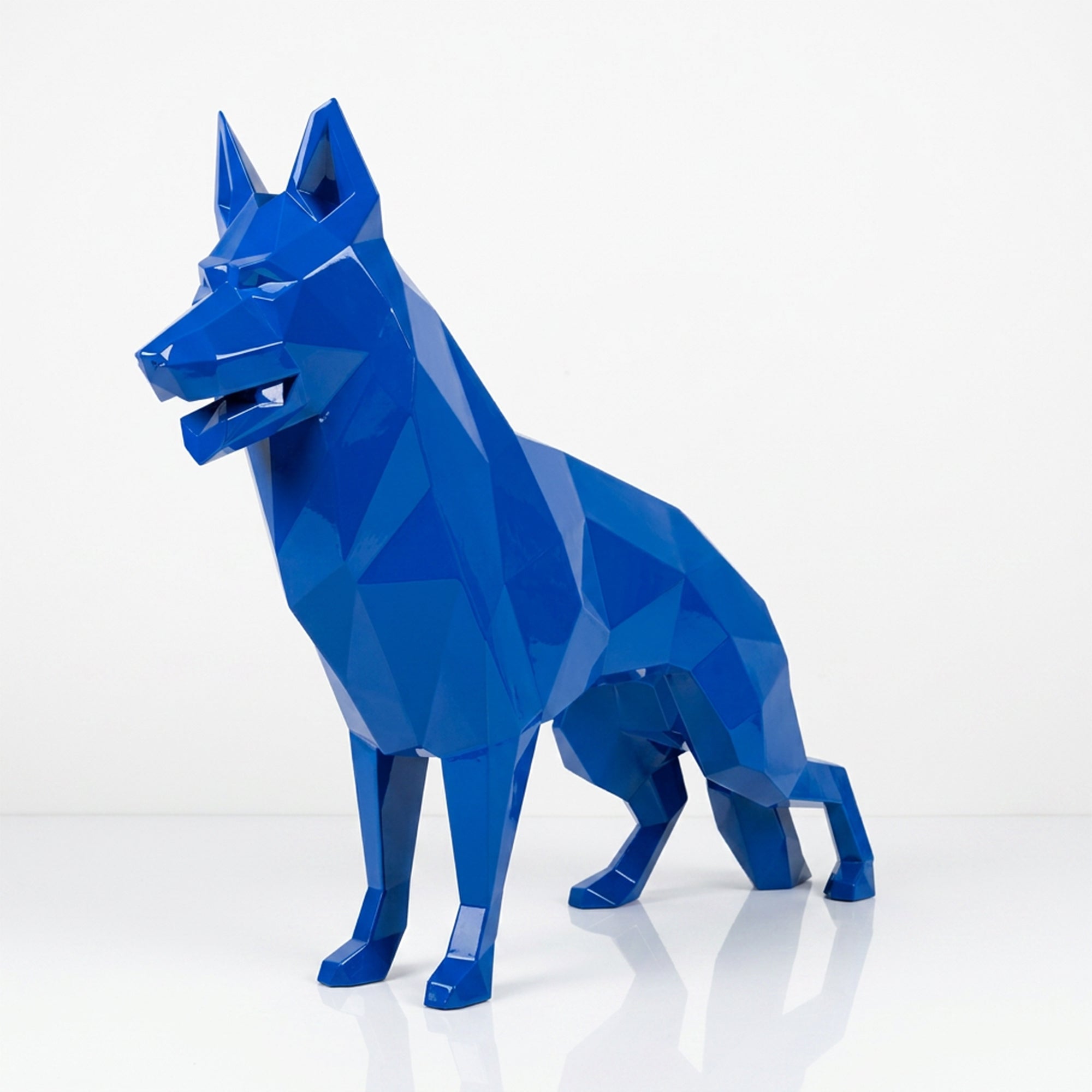 Sculpture chien German Shepherd Facettée - Sculpture Origami