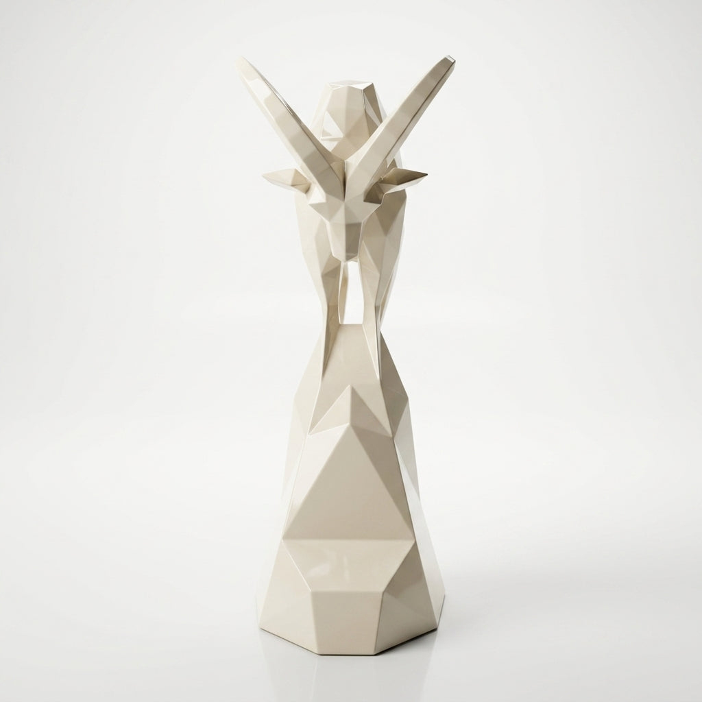 Grande Sculpture Polygone Gazelle - Sculpture Origami