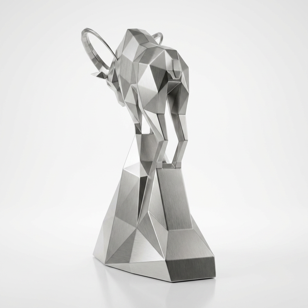 Grande Sculpture Polygone Gazelle - Sculpture Origami