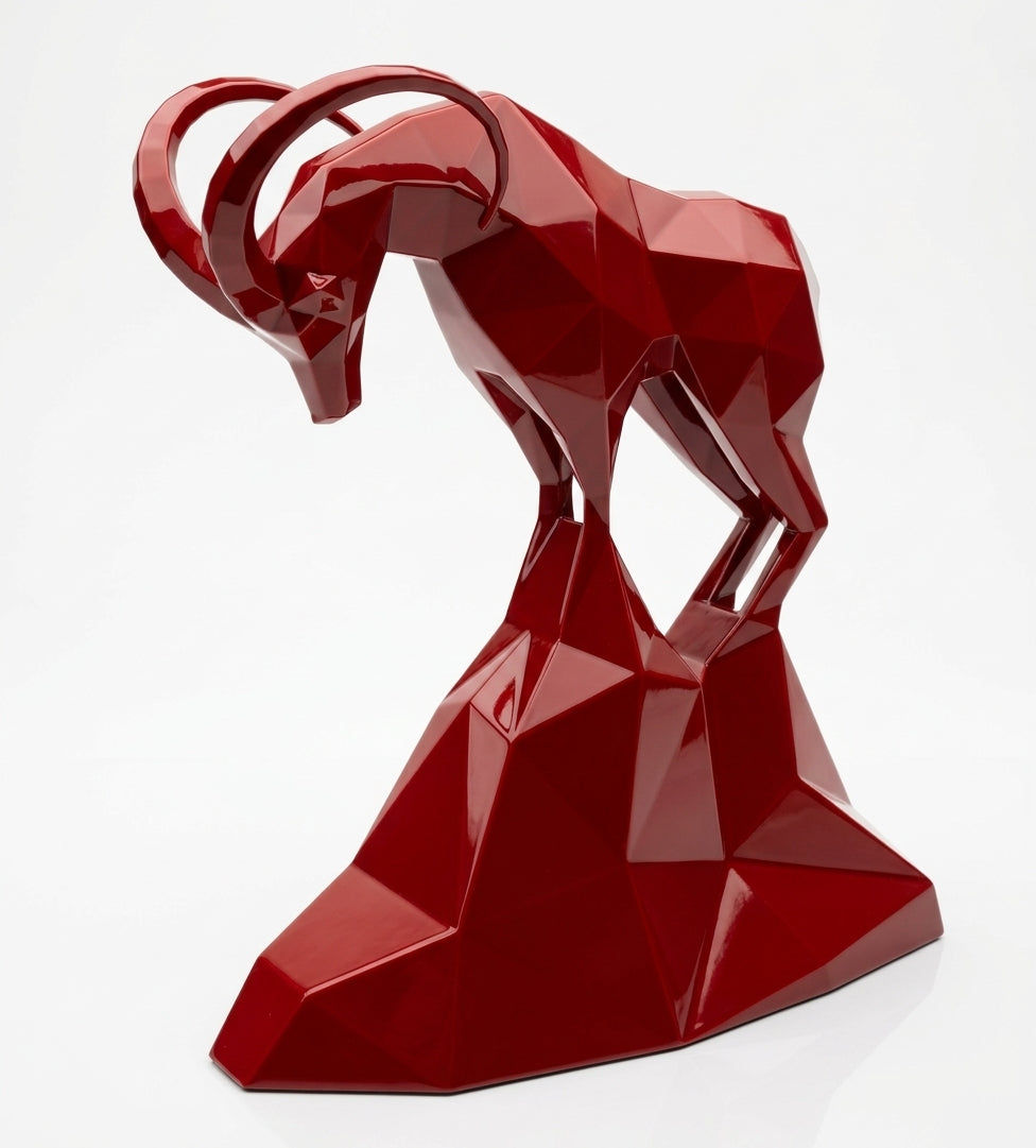 Grande Sculpture Polygone Gazelle - Sculpture Origami