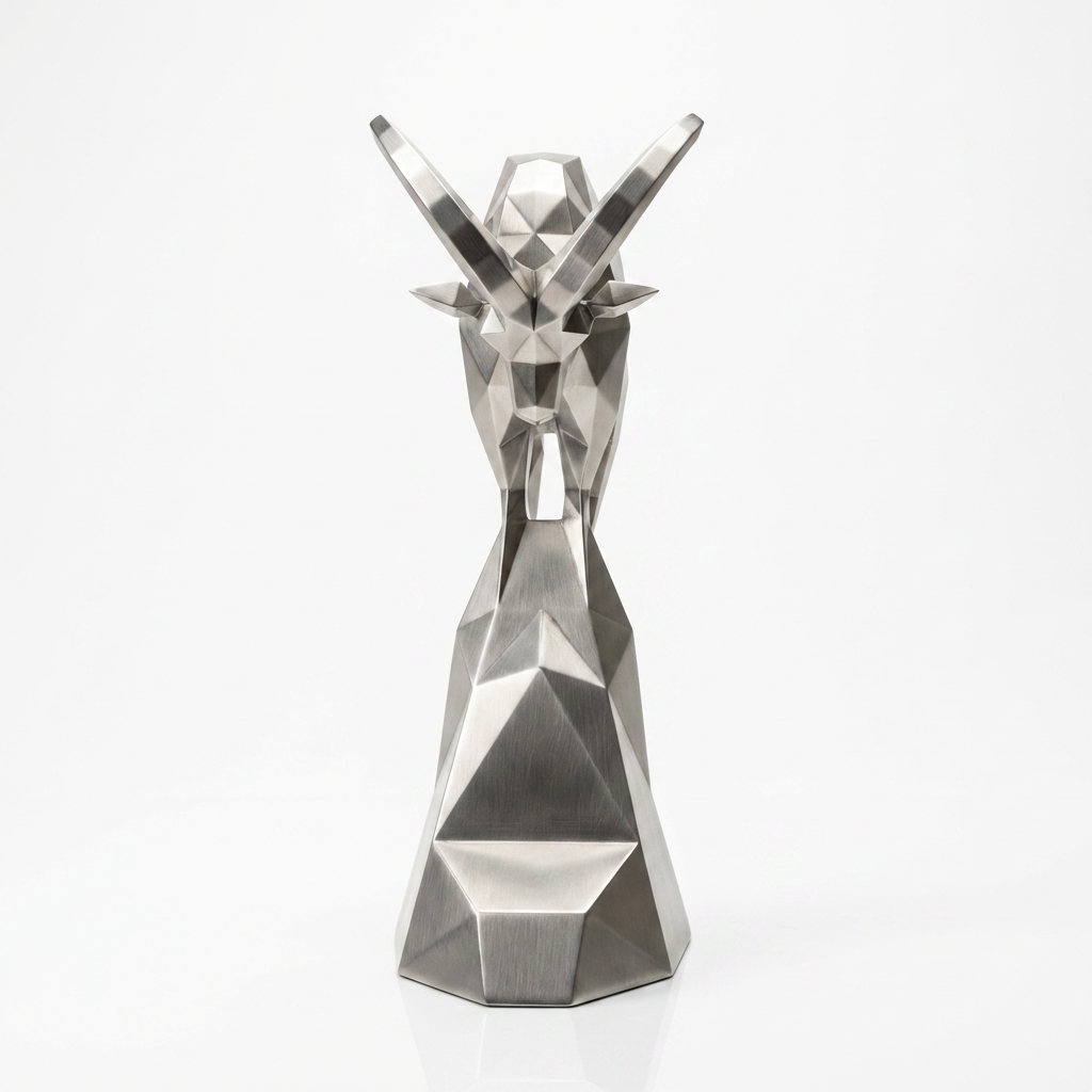 Grande Sculpture Polygone Gazelle - Sculpture Origami
