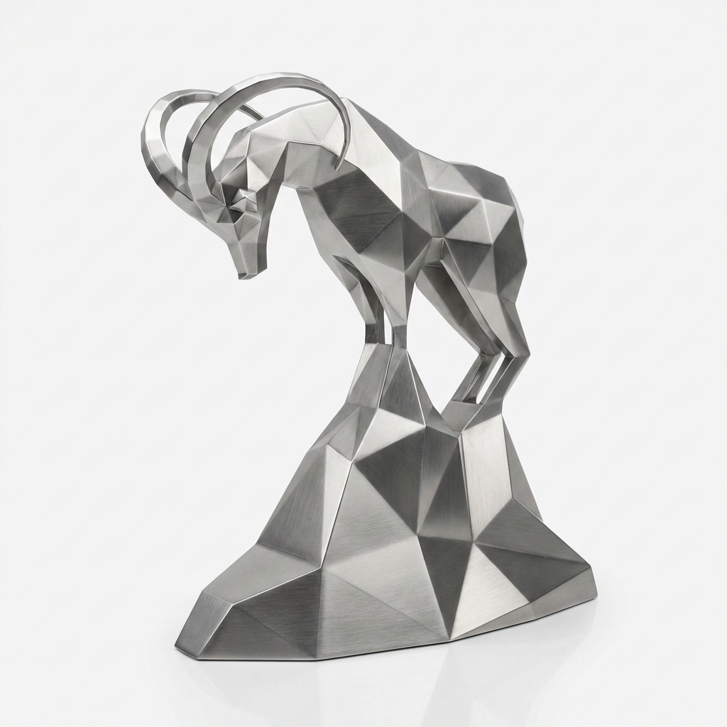 Grande Sculpture Polygone Gazelle - Sculpture Origami