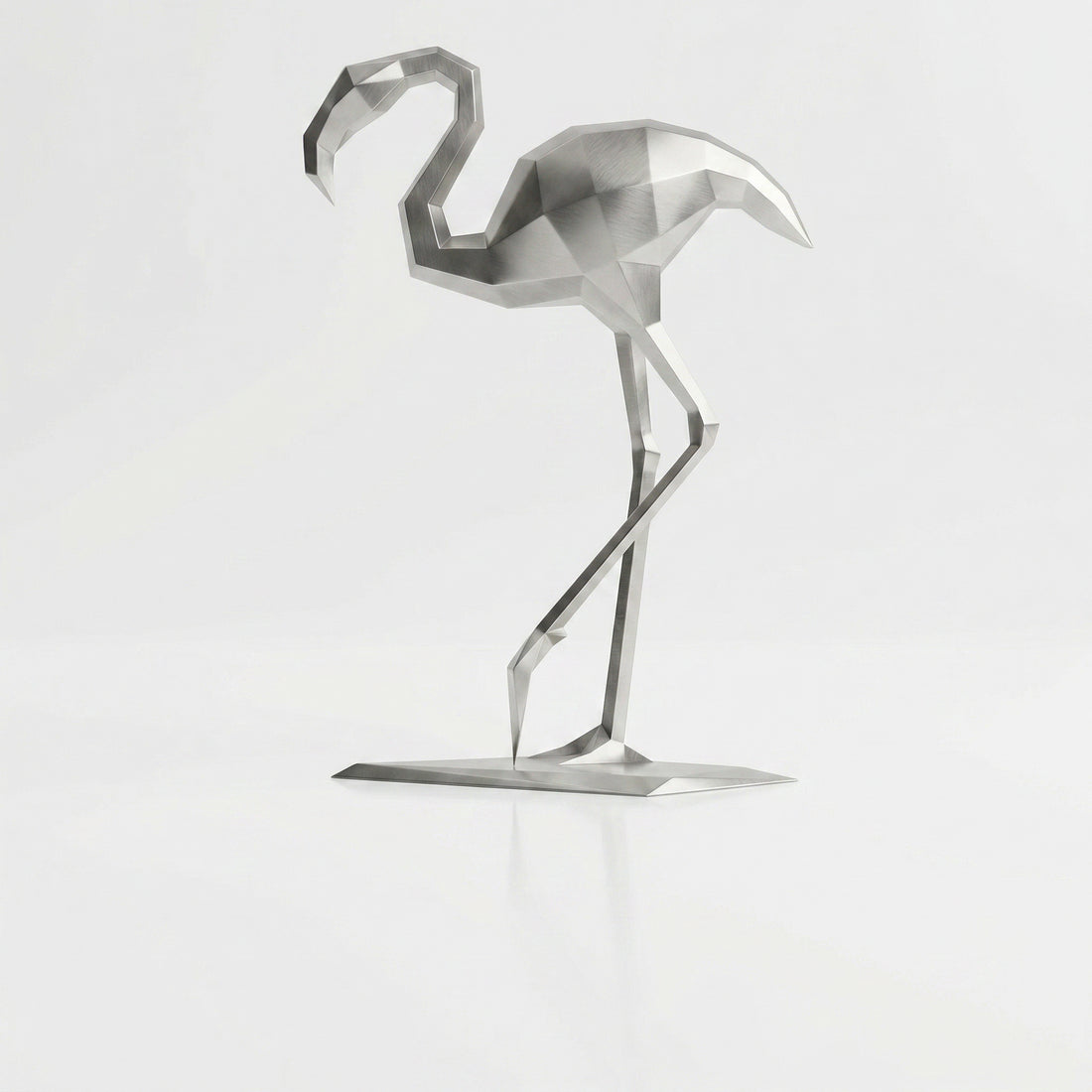 Grande Sculpture Contemporaine Flamant - Sculpture Origami