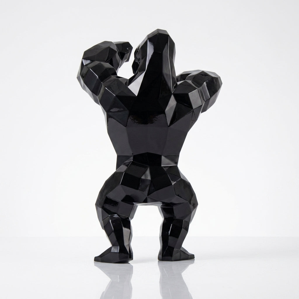 Sculpture Gorille Debout Facettée - Sculpture Origami