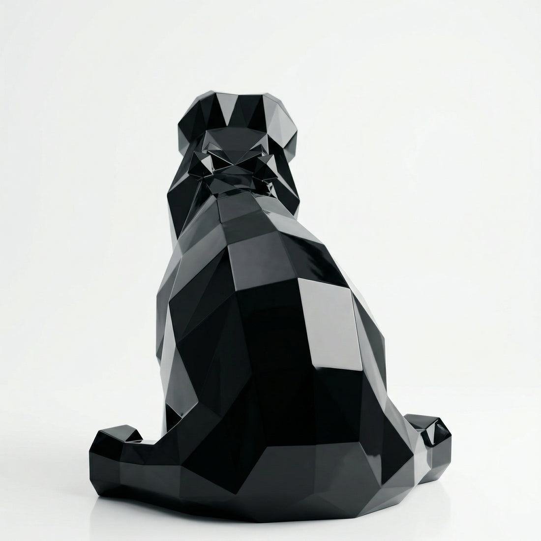 Petite Sculpture d’Hippo Géométrique en Résine - Sculpture Origami