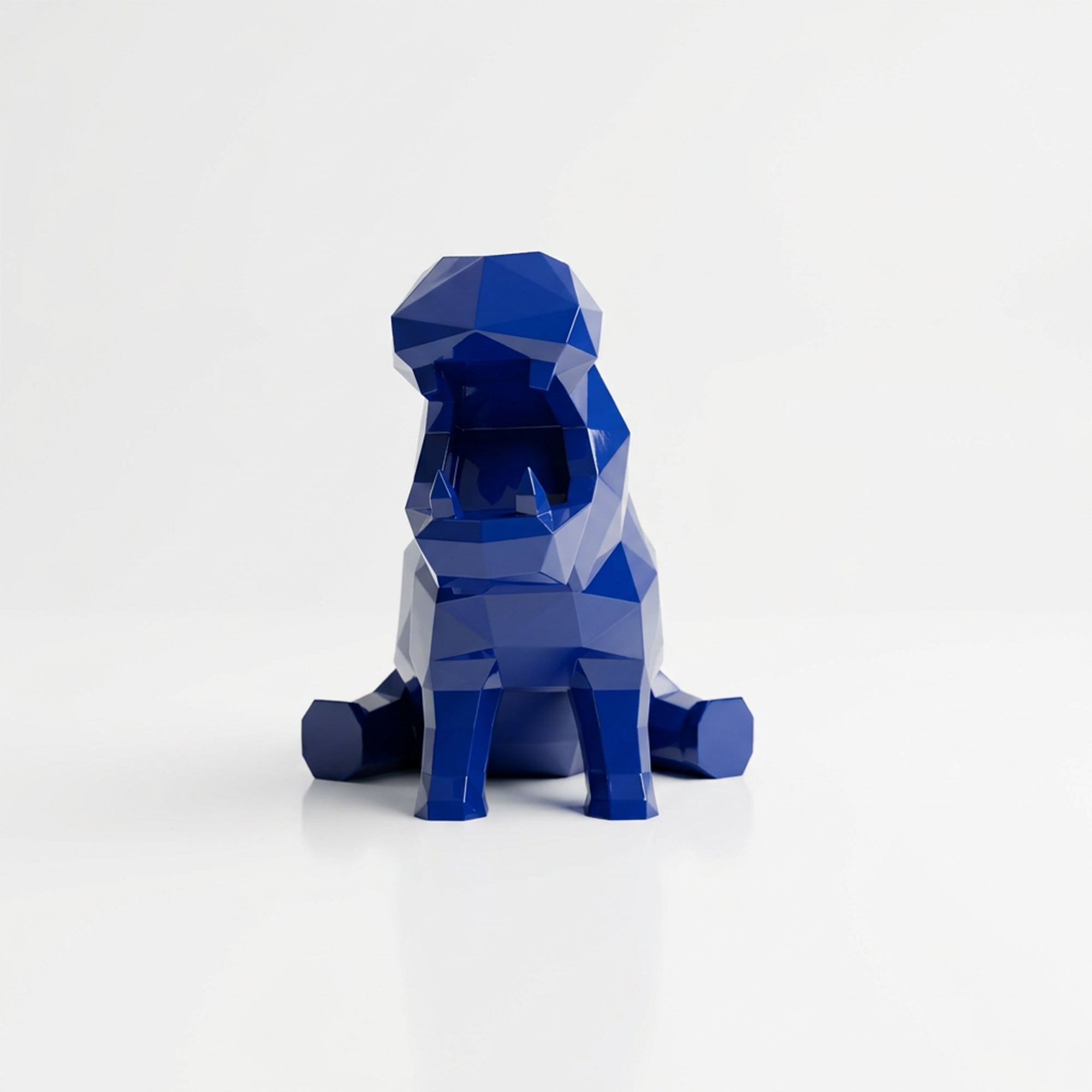 Petite Sculpture d’Hippo Géométrique en Résine - Sculpture Origami