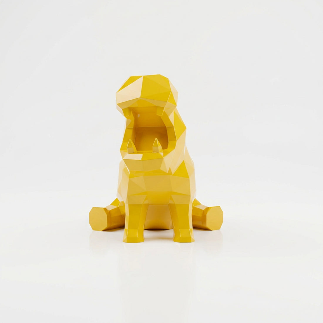 Petite Sculpture d’Hippo Géométrique en Résine - Sculpture Origami