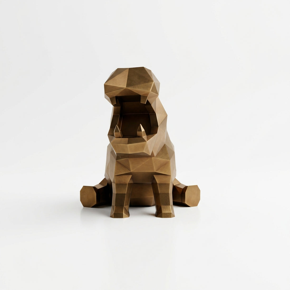Grande Sculpture d’Hippo Géométrique - Sculpture Origami