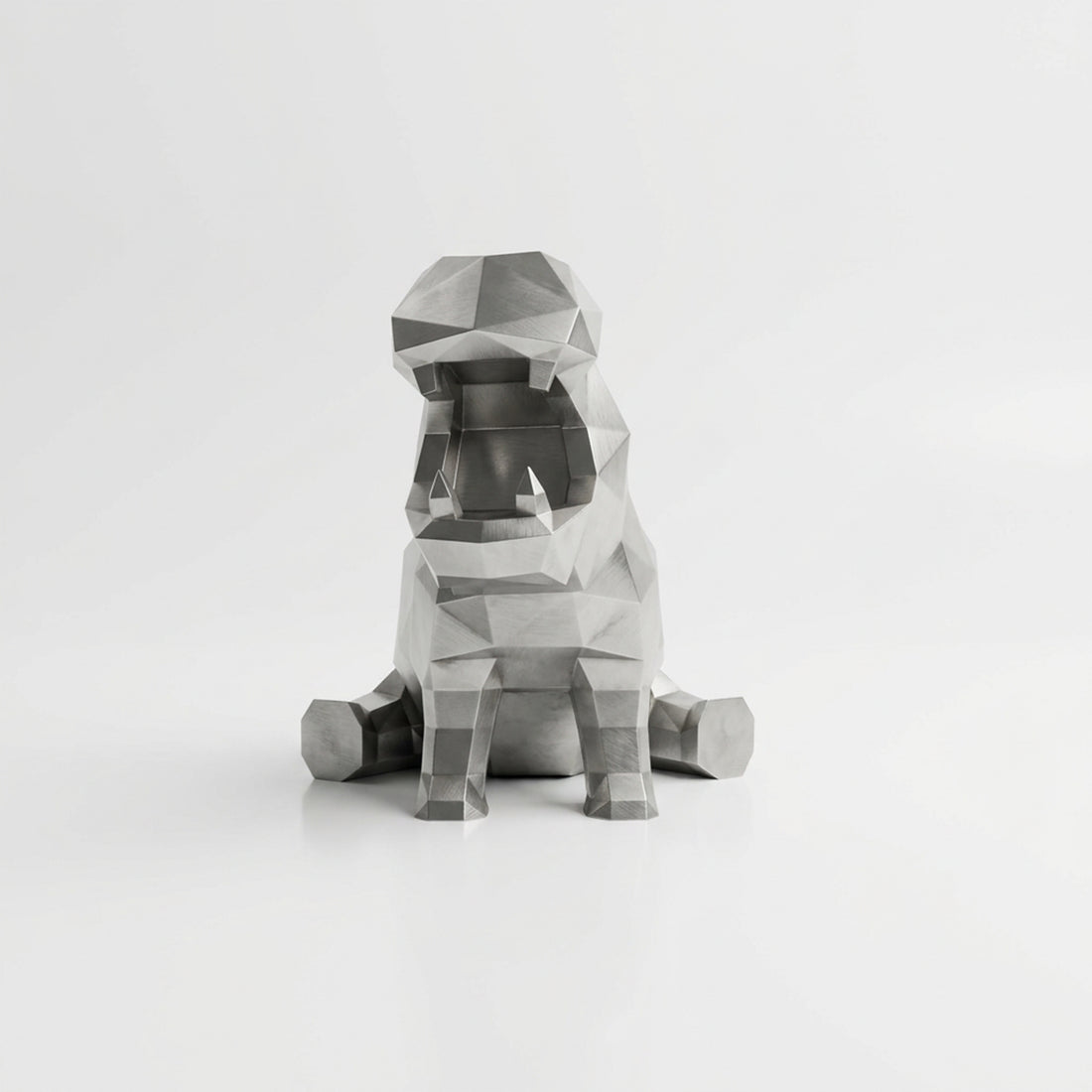 Grande Sculpture d’Hippo Géométrique - Sculpture Origami