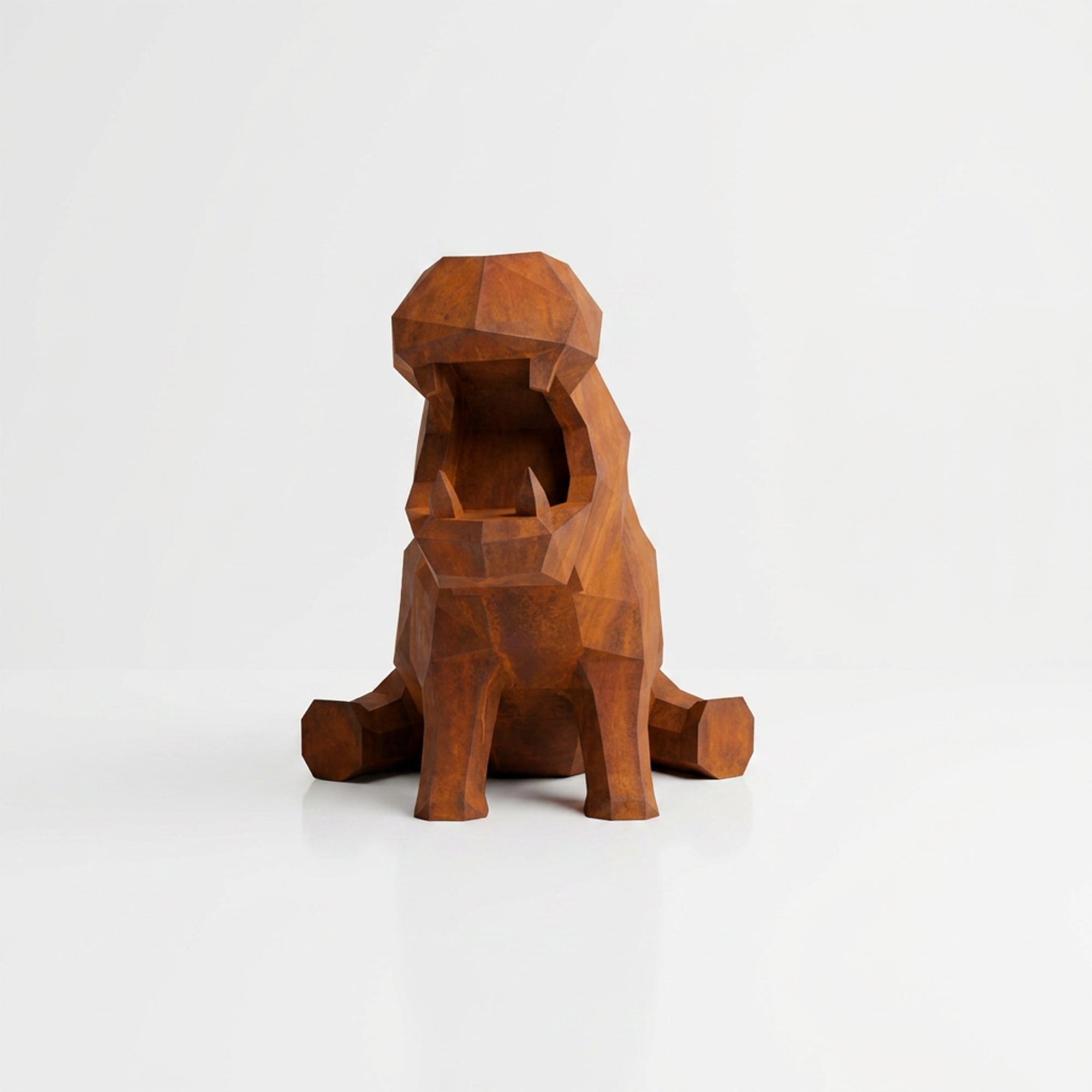 Grande Sculpture d’Hippo Géométrique - Sculpture Origami