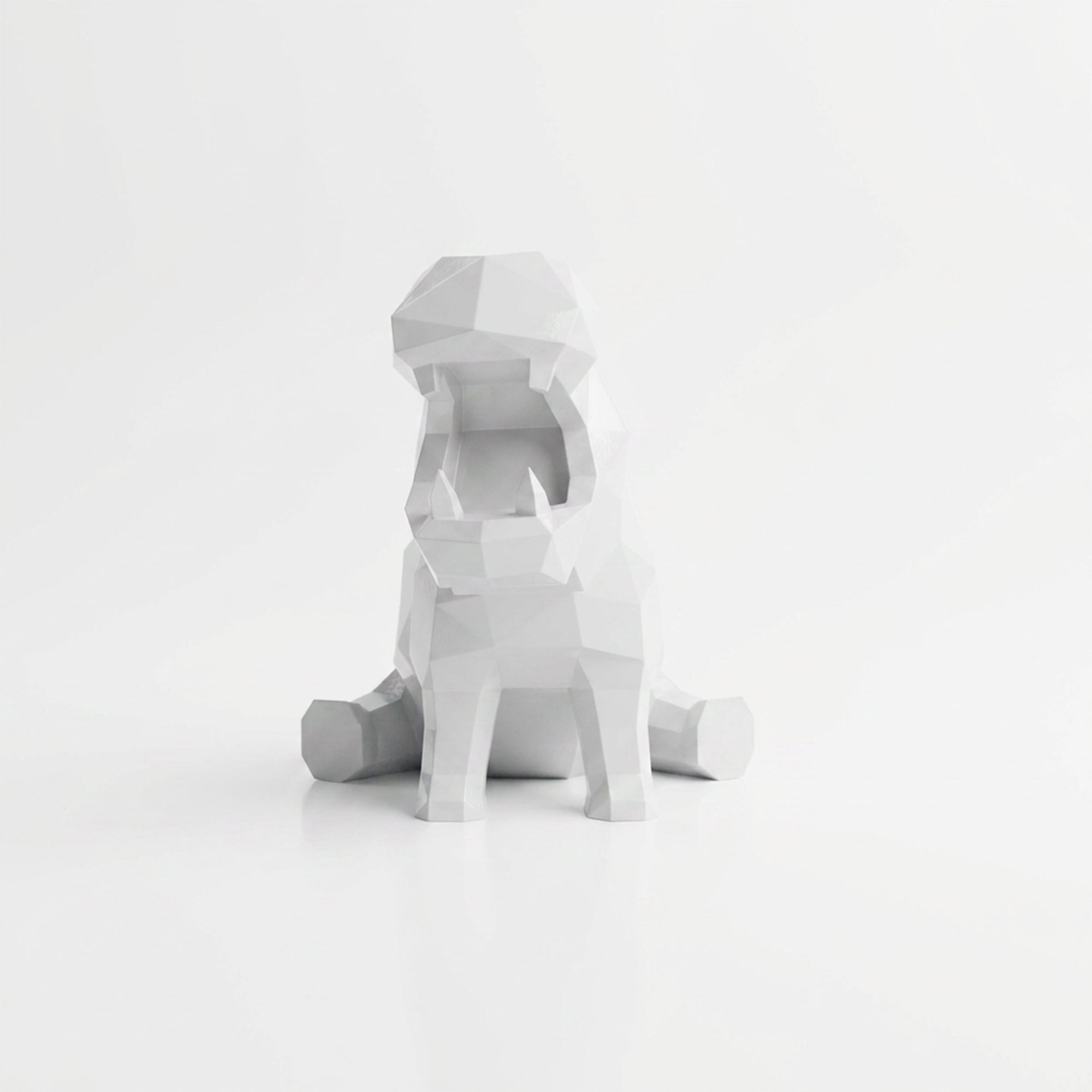 Petite Sculpture d’Hippo Géométrique en Résine - Sculpture Origami