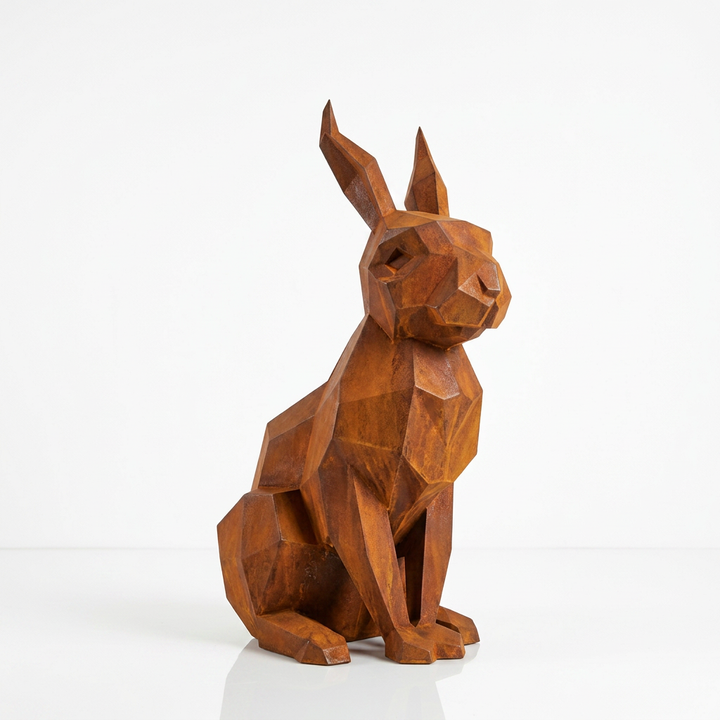 Sculpture Lapin Moderne Facettée - Sculpture Origami