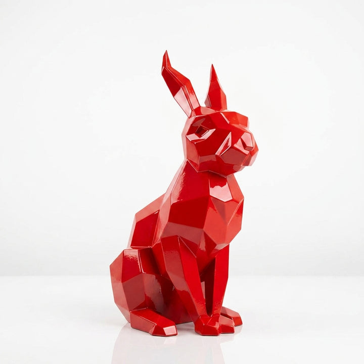 Sculpture Lapin Moderne Facettée - Sculpture Origami