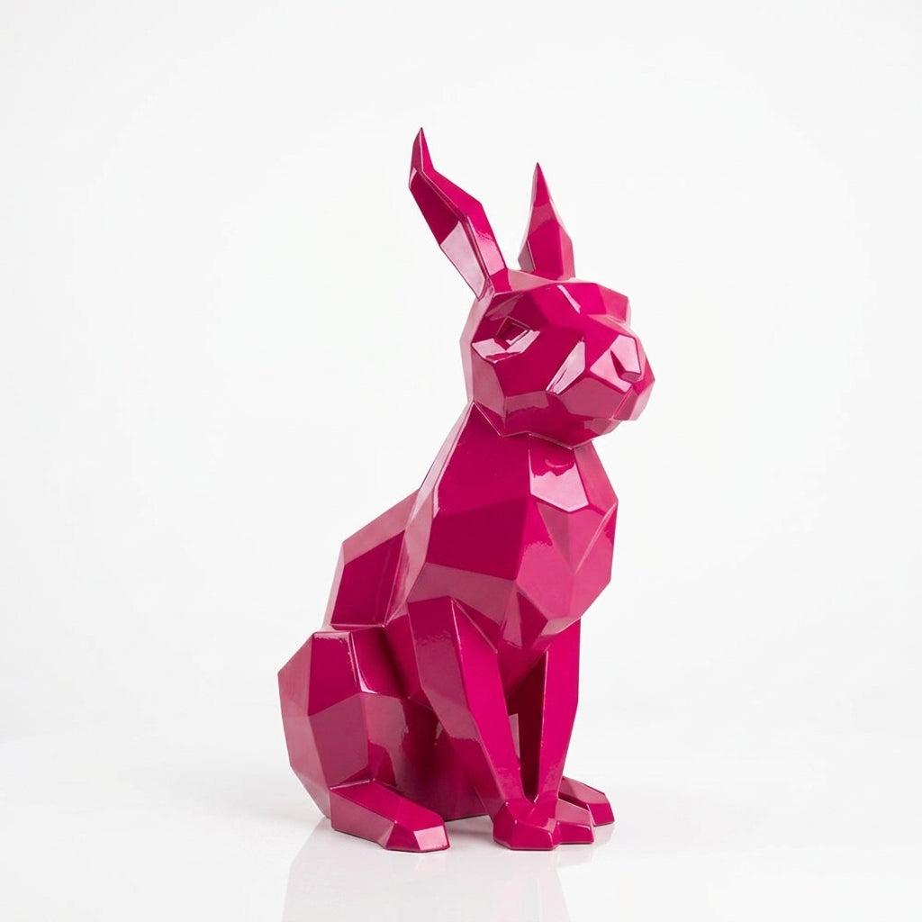 Sculpture Lapin Moderne Facettée - Sculpture Origami
