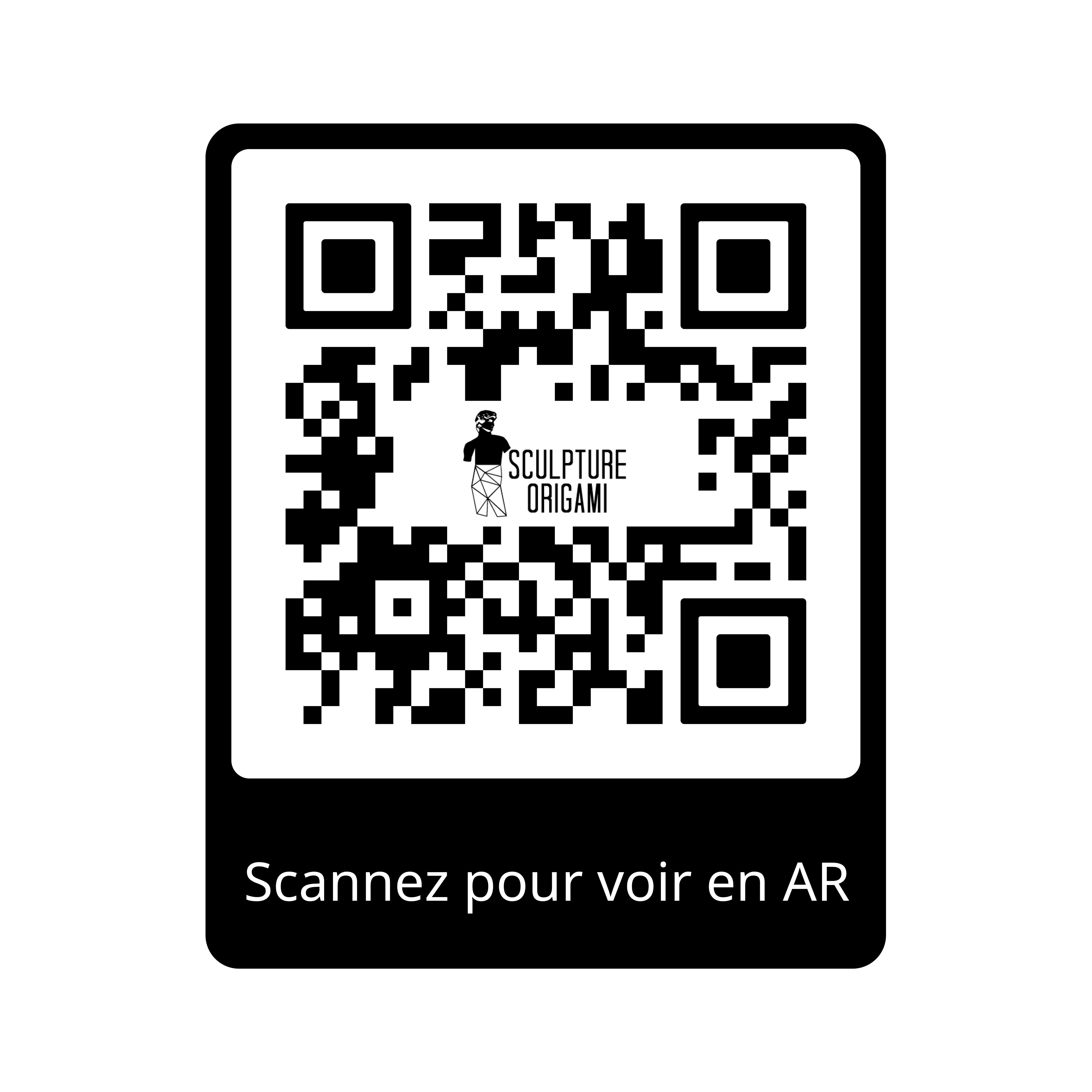 Sculpture Lion Assis Polygone - Sculpture Origami