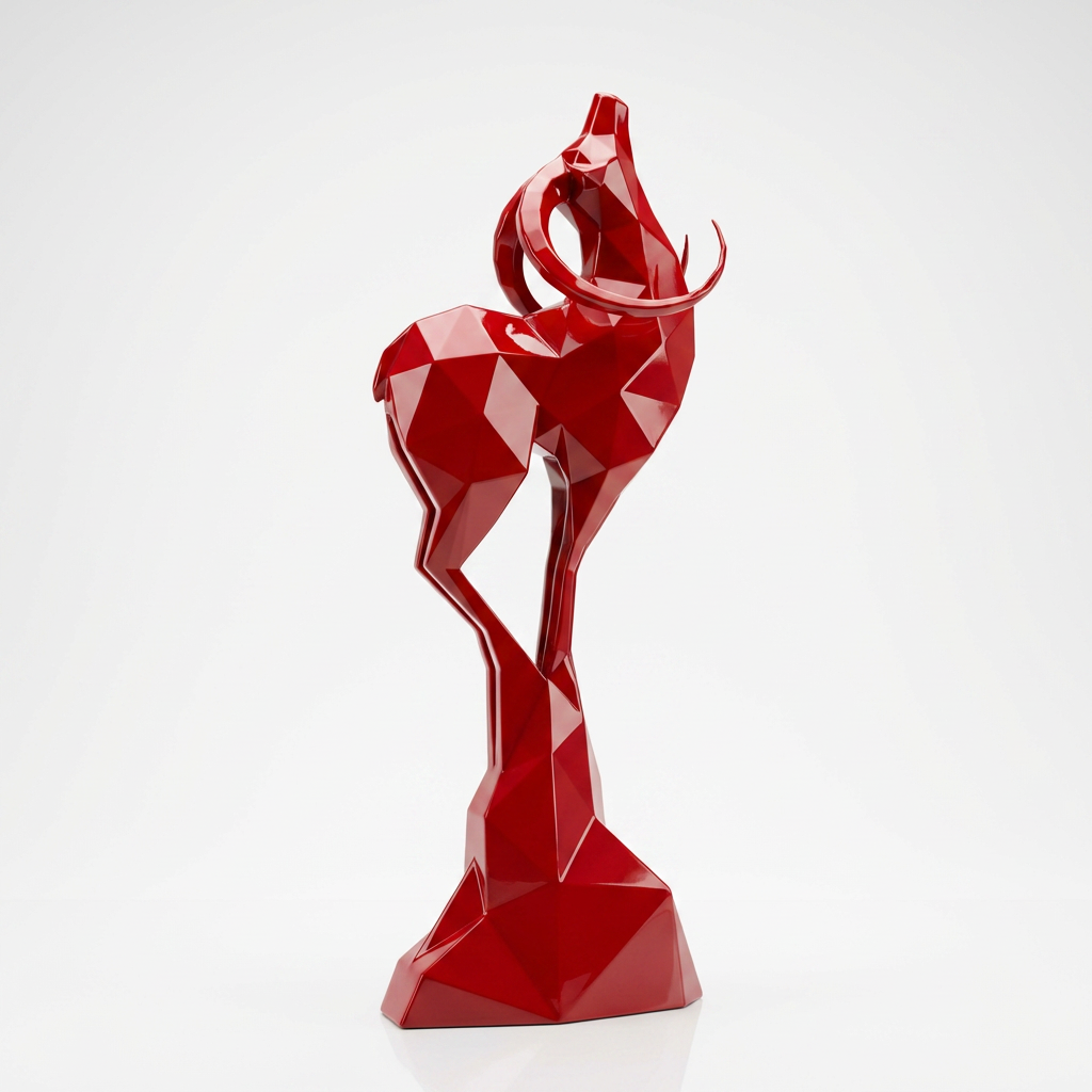 Grande Sculpture Origami Cerf - Sculpture Origami
