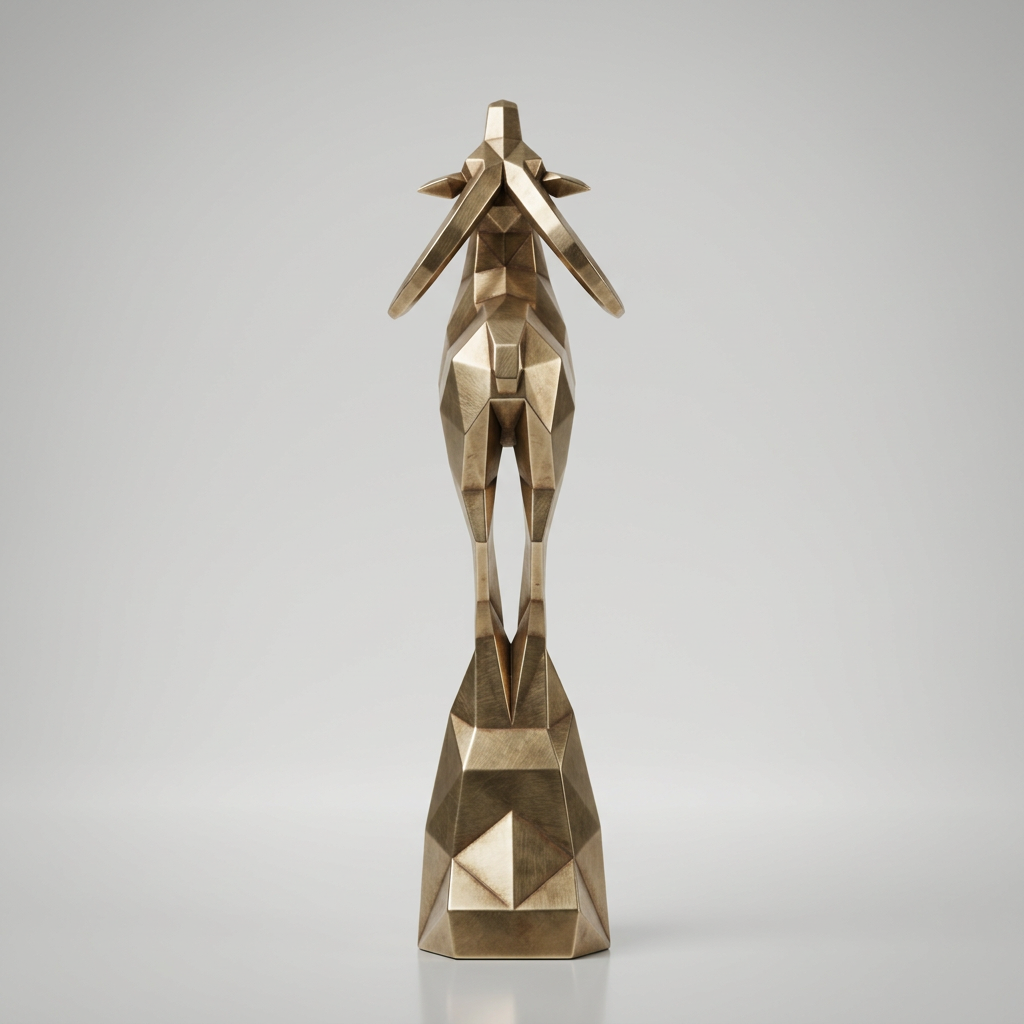 Grande Sculpture Origami Cerf - Sculpture Origami