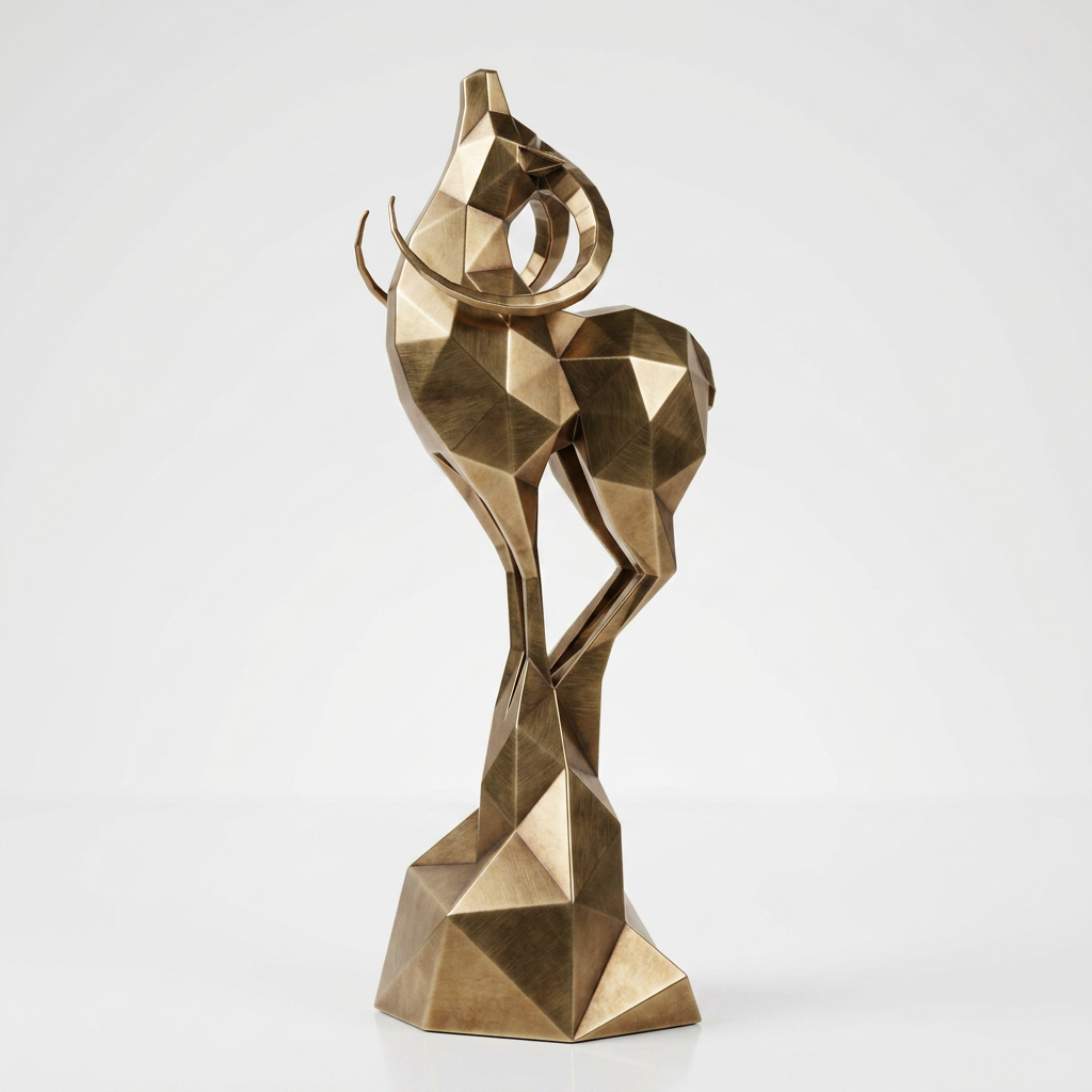 Grande Sculpture Origami Cerf - Sculpture Origami