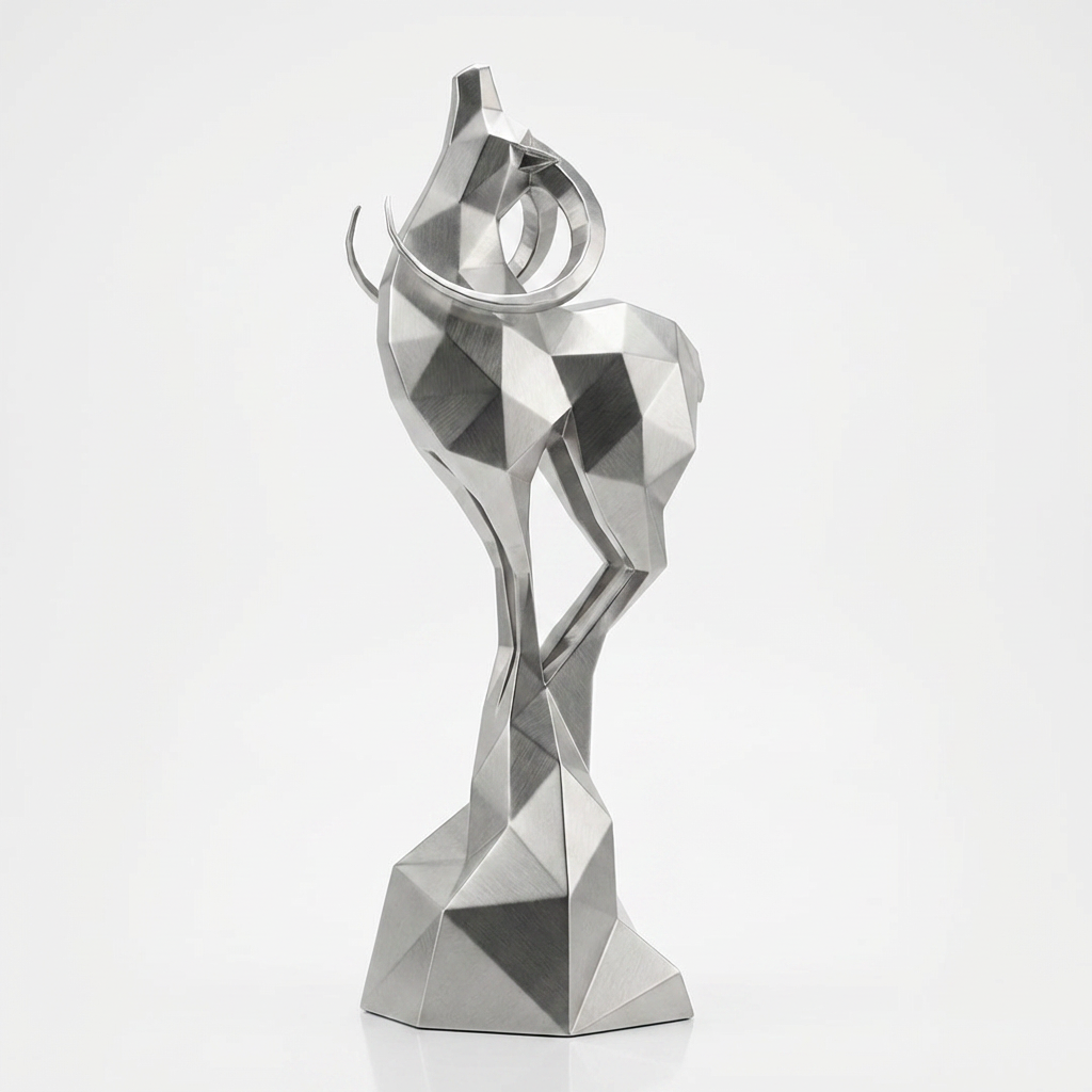 Grande Sculpture Origami Cerf - Sculpture Origami