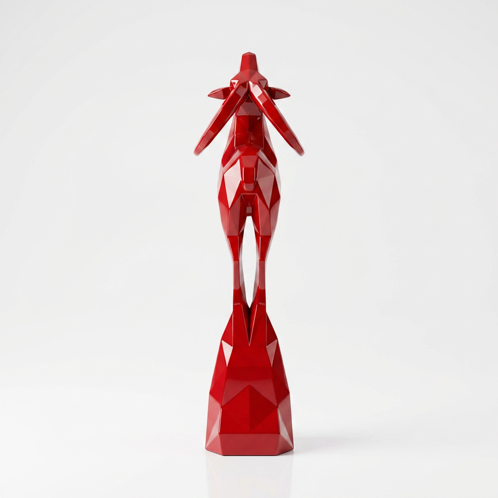 Grande Sculpture Origami Cerf - Sculpture Origami