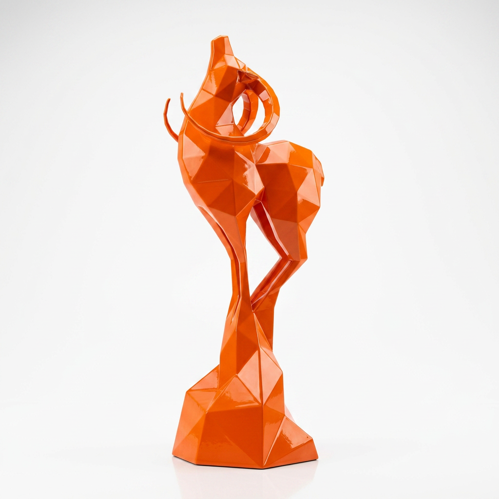 Grande Sculpture Origami Cerf - Sculpture Origami