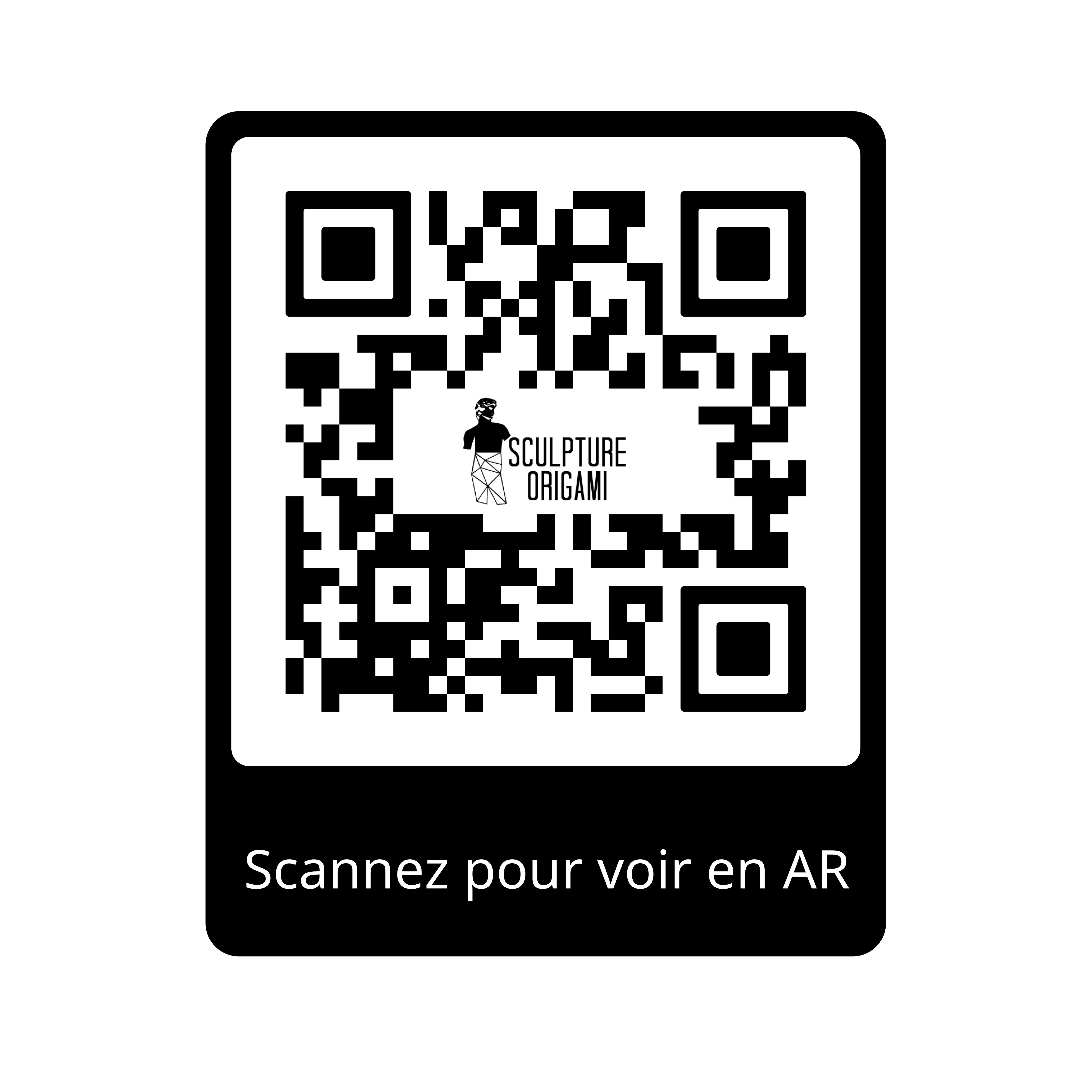 Sculpture Origami Cheval Métallique - Sculpture Origami