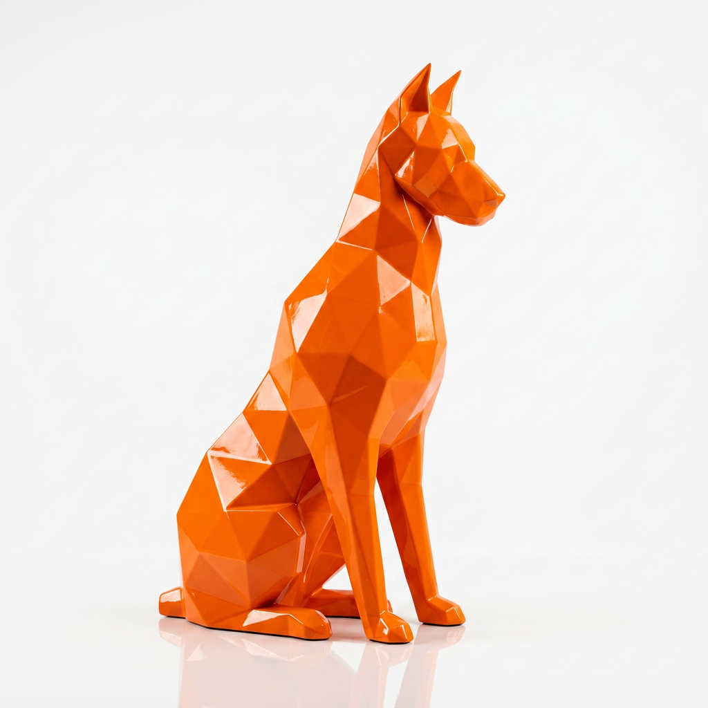 Grande Sculpture Origami Doberman - Sculpture Origami
