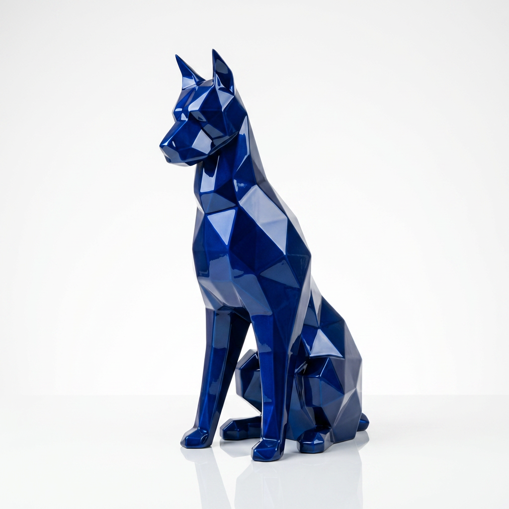 Grande Sculpture Origami Doberman - Sculpture Origami