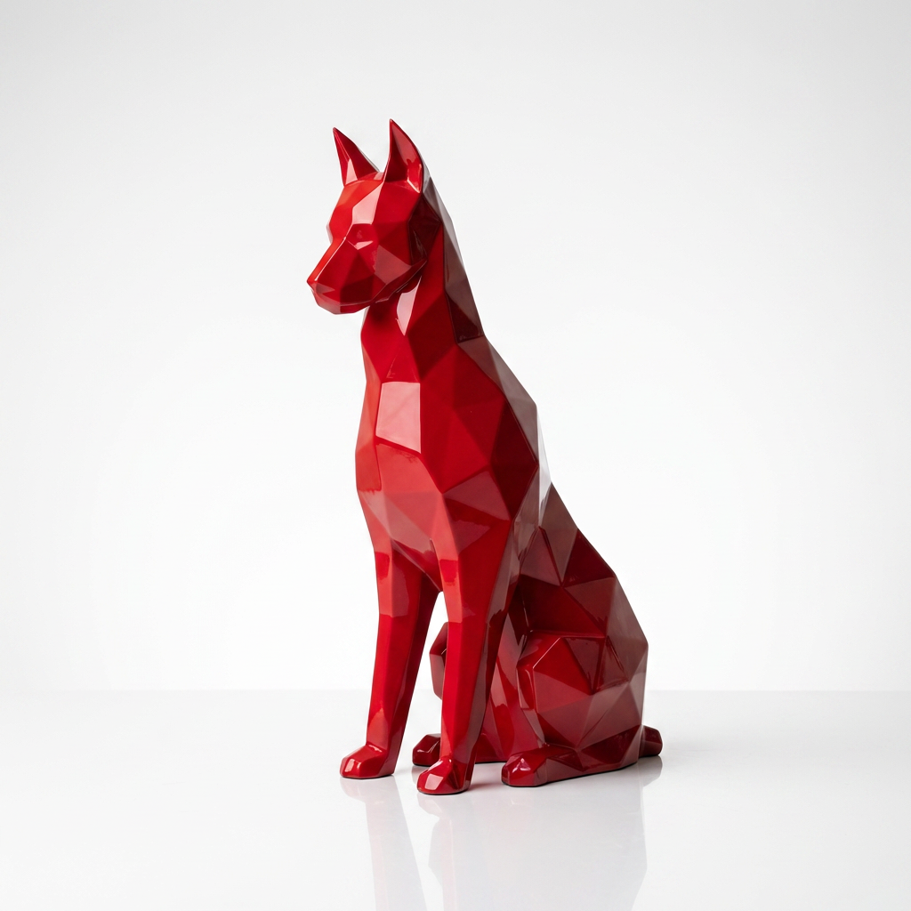 Grande Sculpture Origami Doberman - Sculpture Origami