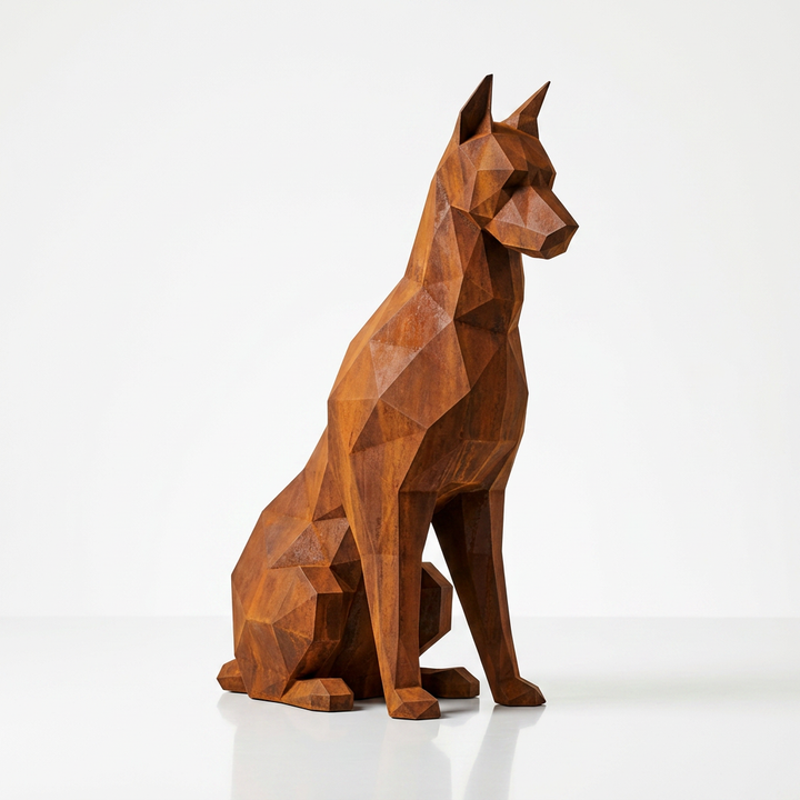 Grande Sculpture Origami Doberman - Sculpture Origami