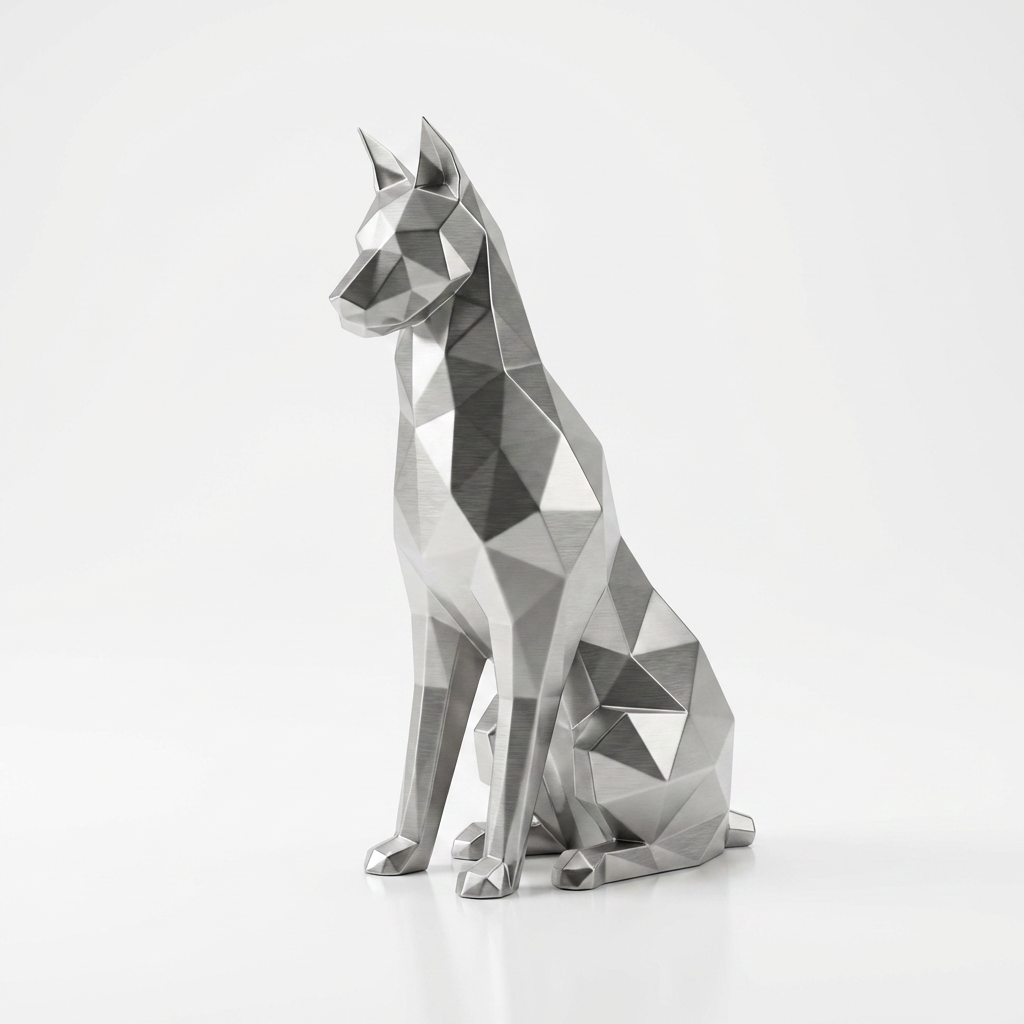 Grande Sculpture Origami Doberman - Sculpture Origami