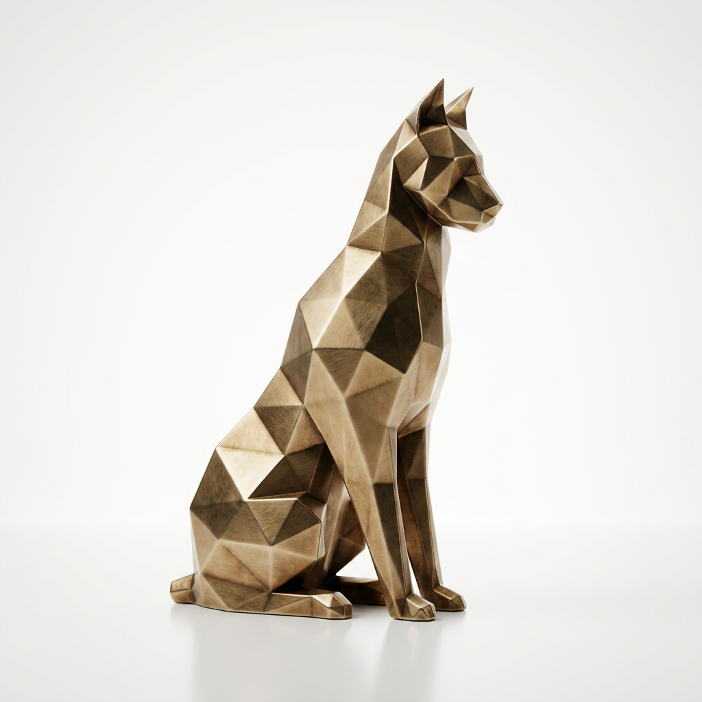 Grande Sculpture Origami Doberman - Sculpture Origami