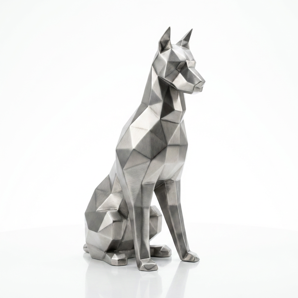 Grande Sculpture Origami Doberman - Sculpture Origami
