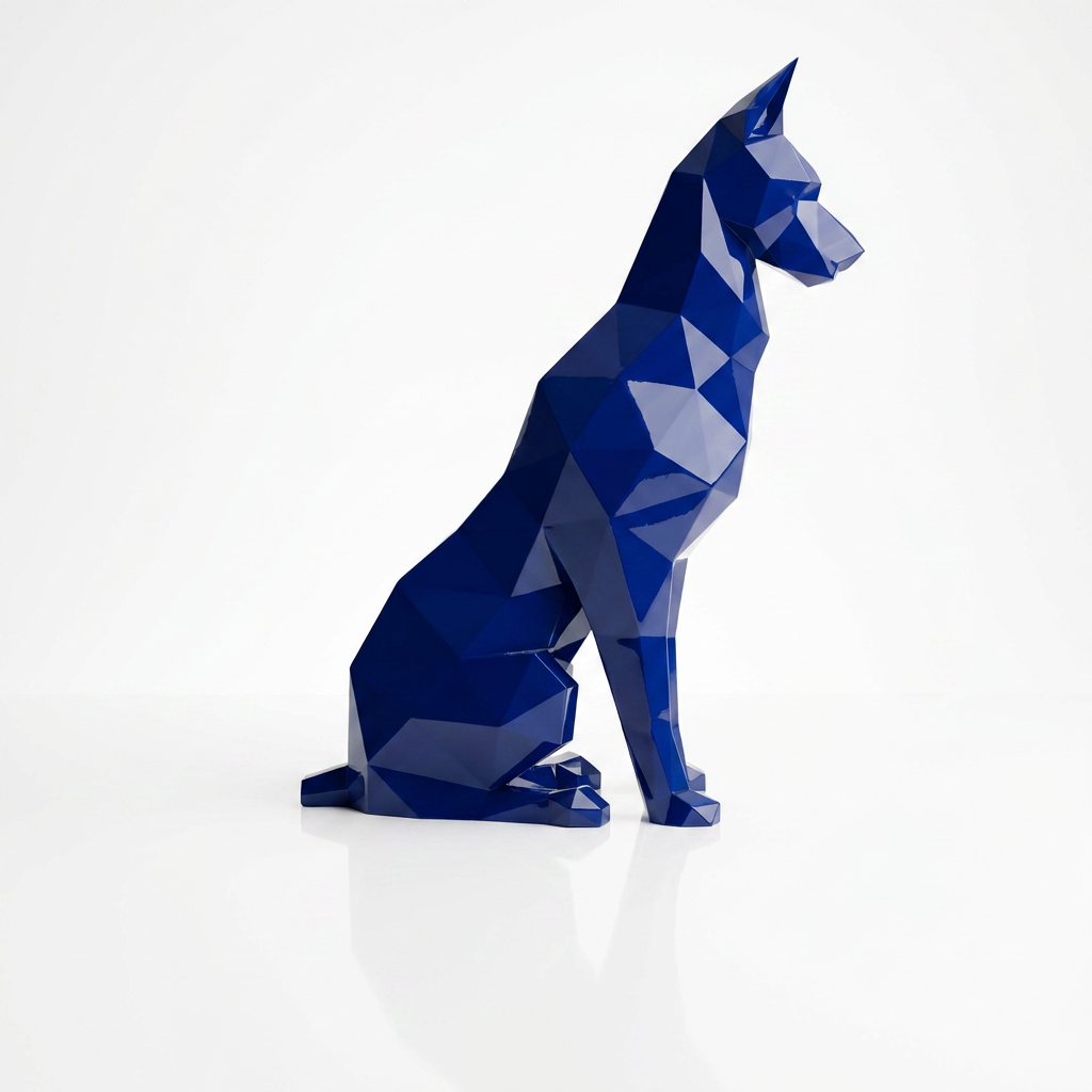 Grande Sculpture Origami Doberman - Sculpture Origami