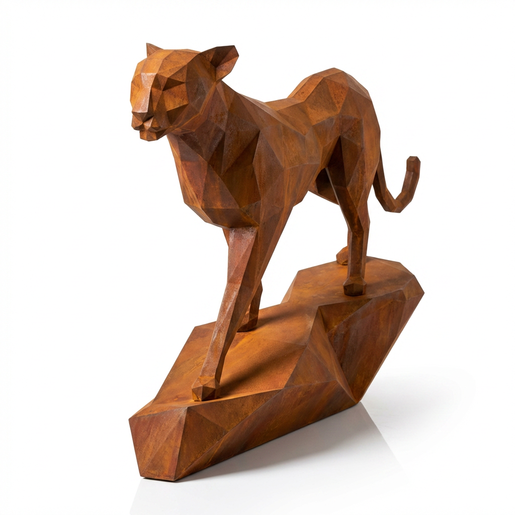 Grande Sculpture Origami Panthère - Sculpture Origami