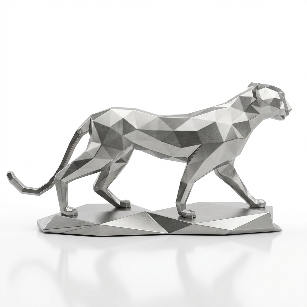 Grande Sculpture Origami Panthère - Sculpture Origami