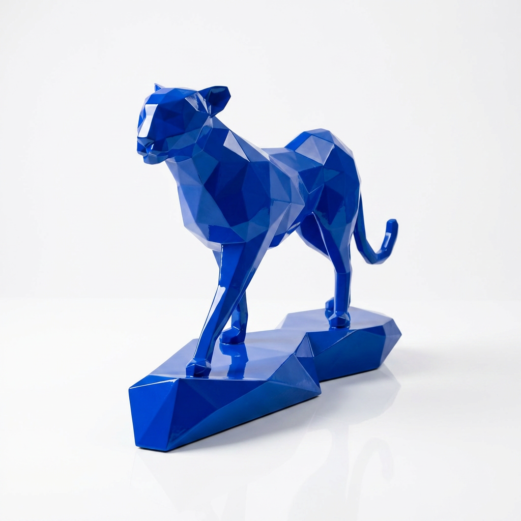 Grande Sculpture Origami Panthère - Sculpture Origami