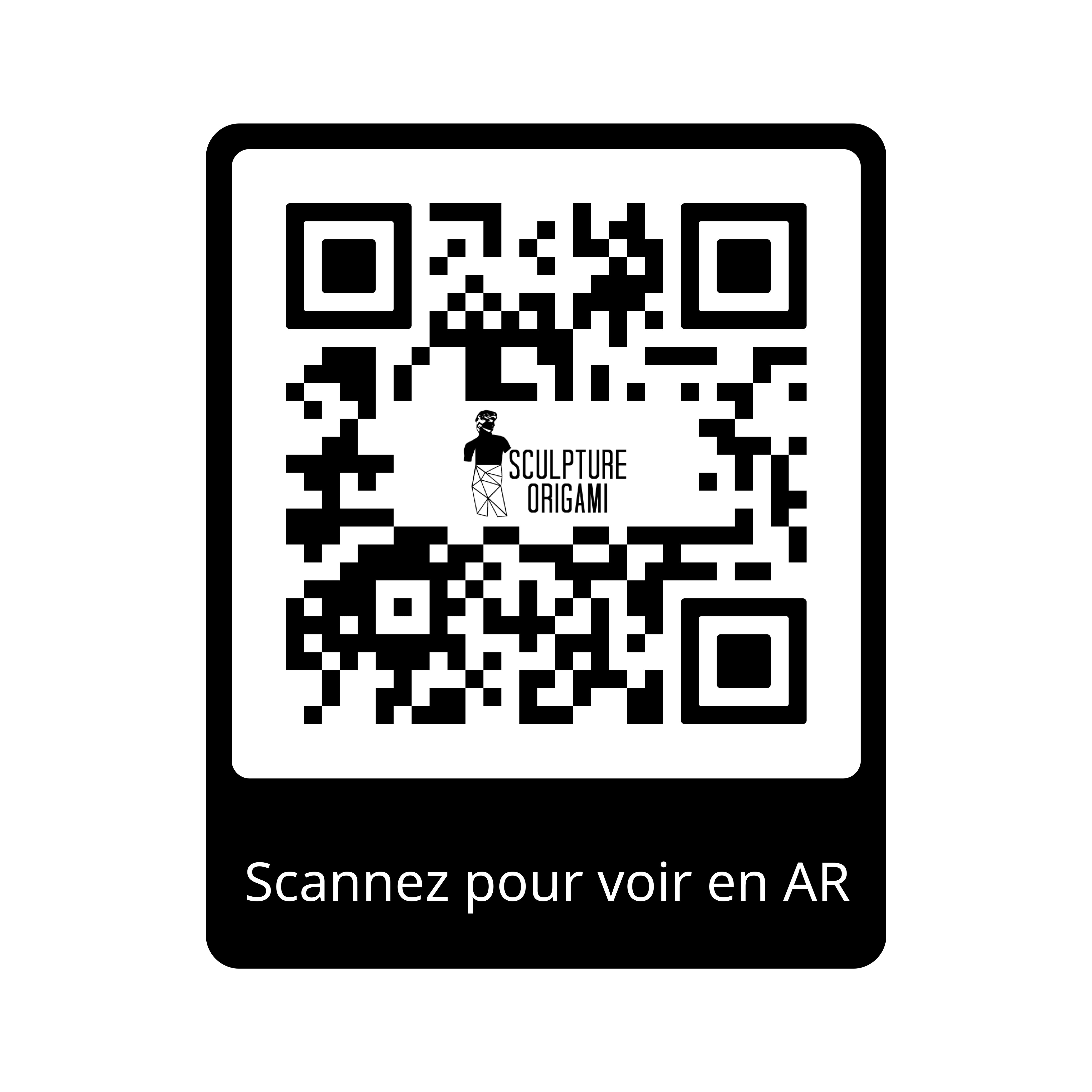 Sculpture Origami Panthère Assise - Sculpture Origami