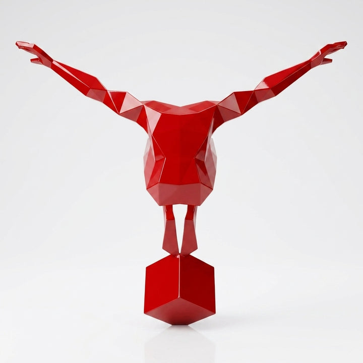 Petite Sculpture Origami Polygonal Balance en Résine - Sculpture Origami