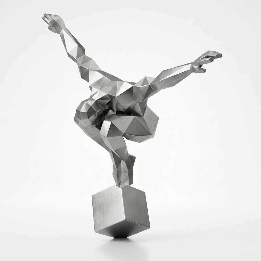 Grande Sculpture Origami Polygonal Balance - Sculpture Origami
