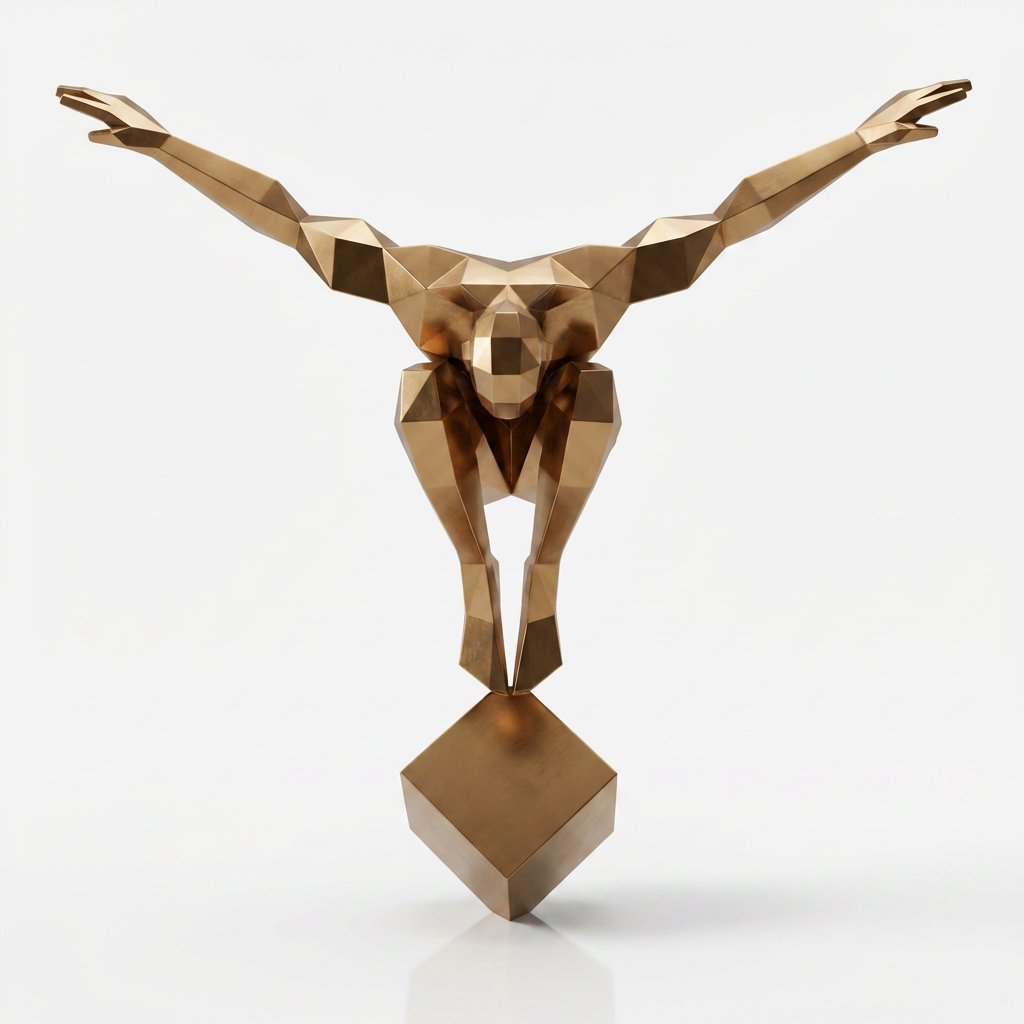 Grande Sculpture Origami Polygonal Balance - Sculpture Origami
