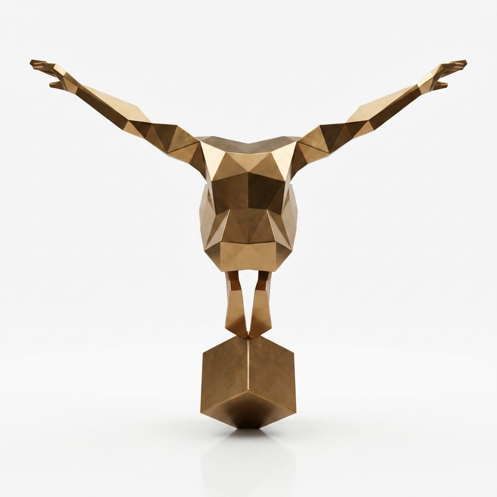 Grande Sculpture Origami Polygonal Balance - Sculpture Origami