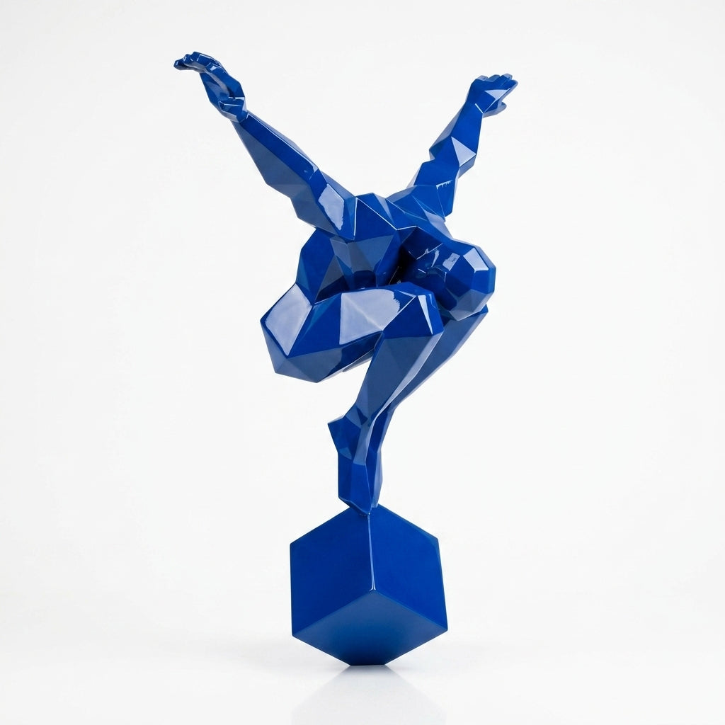 Petite Sculpture Origami Polygonal Balance en Résine - Sculpture Origami